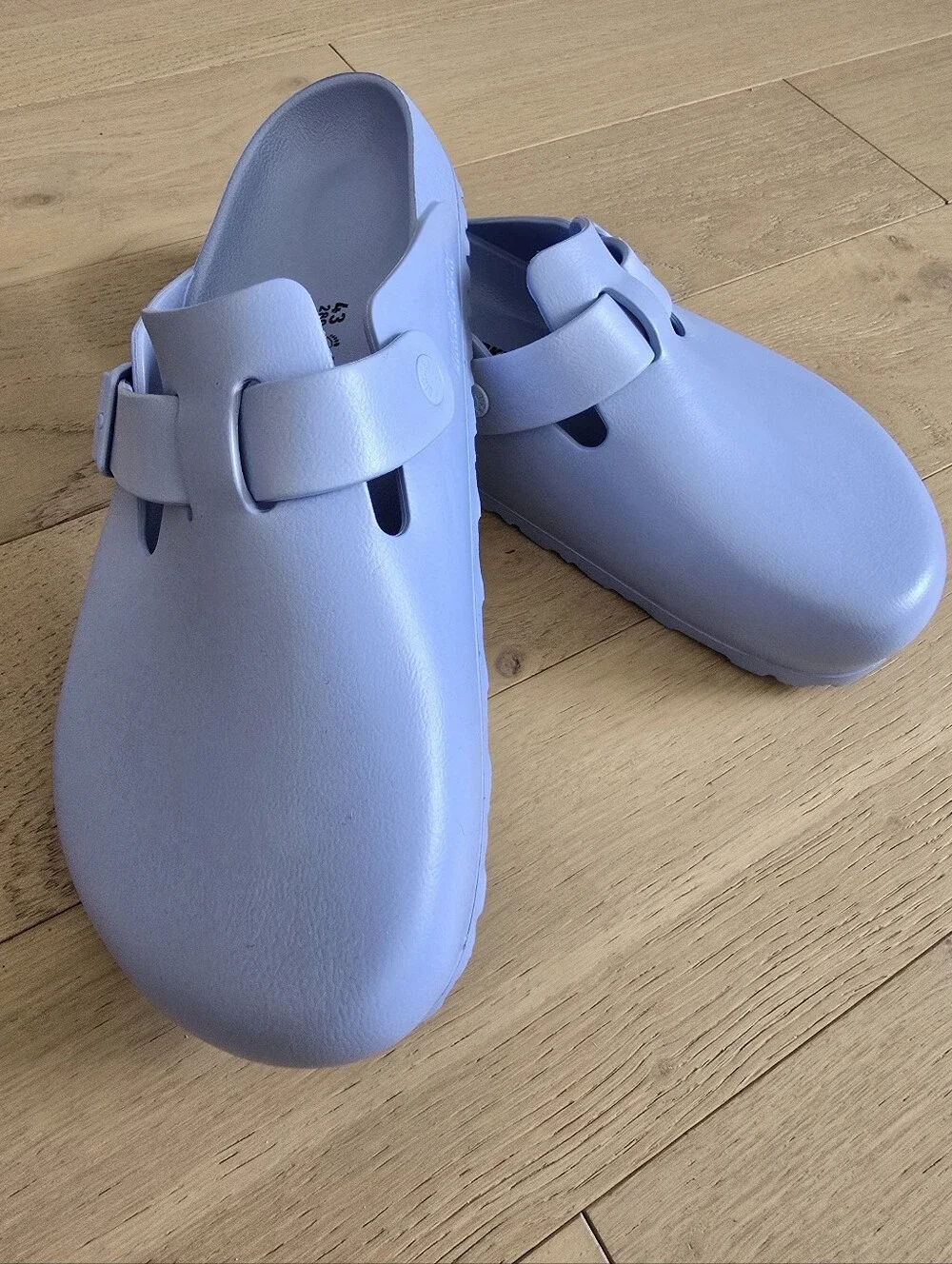New Birkenstock Boston EVA Slip-On Clog in Light Blue Size 43 Unisex Periwinkle